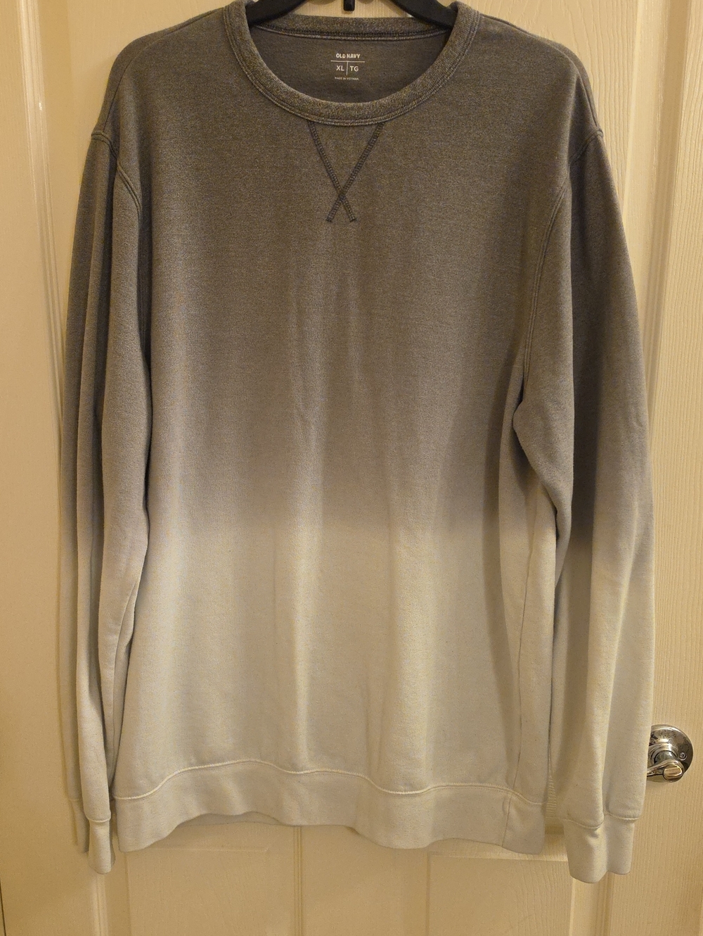 Old Navy Ombre Crewneck Sweatshirt - Gray to White